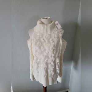 Anthropologie cold shoulder turtleneck